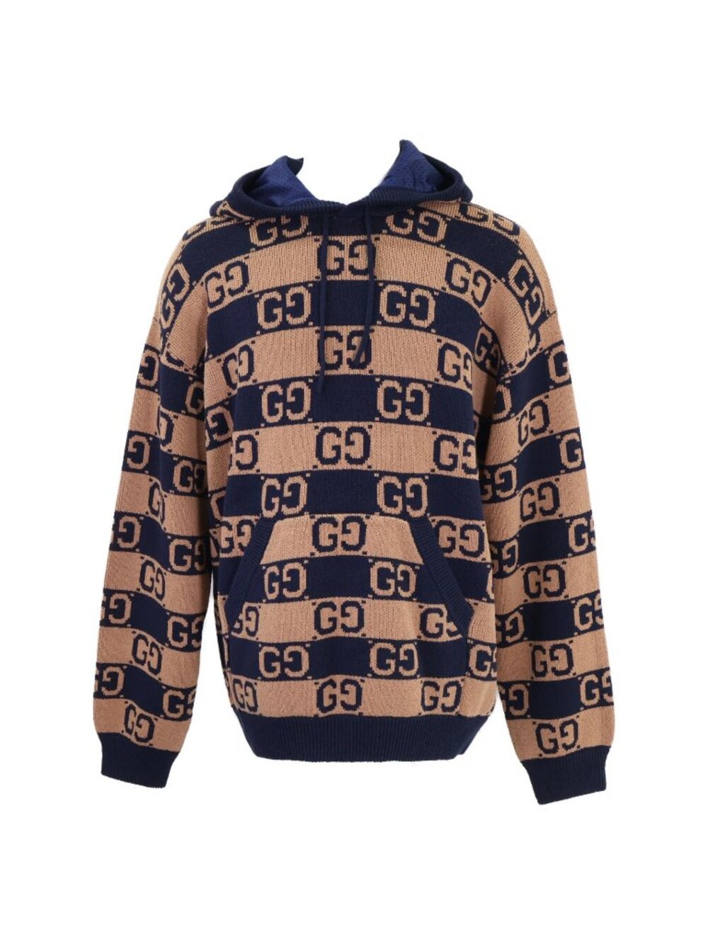 Gucci GG Cotton Jacquard Pullover Knit Hoodie